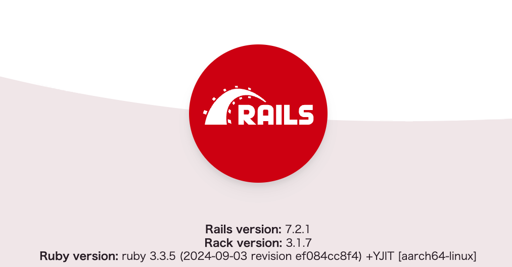 Railsのトップ画面